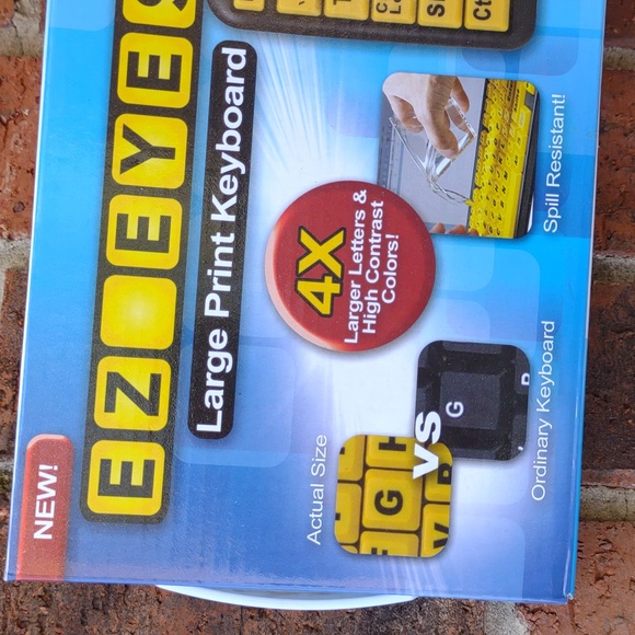 EZ Eyes Large Print Keyboard Computer 4X Bigger Letter Keys Wired - Picture 7 of 8